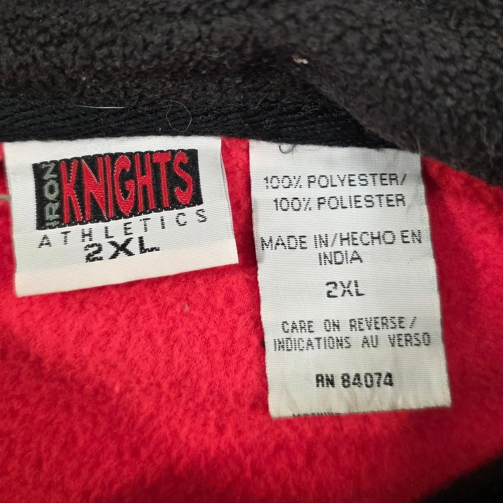 Iron Knights Athletics Nebraska Huskers Fleece Jacket Red Full Zip Mens 2XL NCAA